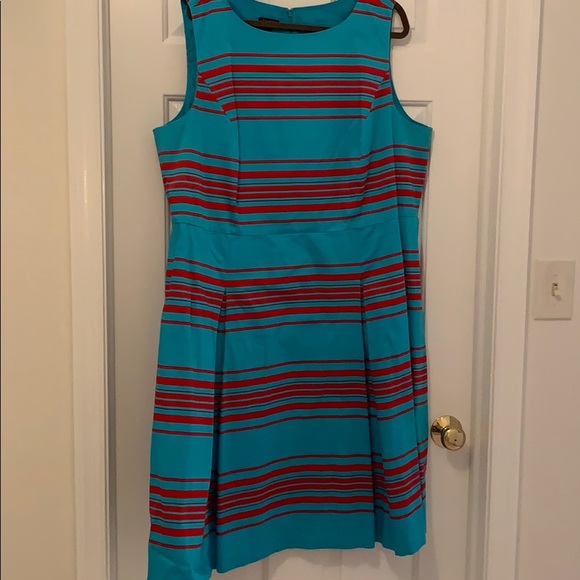 Talbots Dresses & Skirts - Red and blue Talbots fit and flare dress